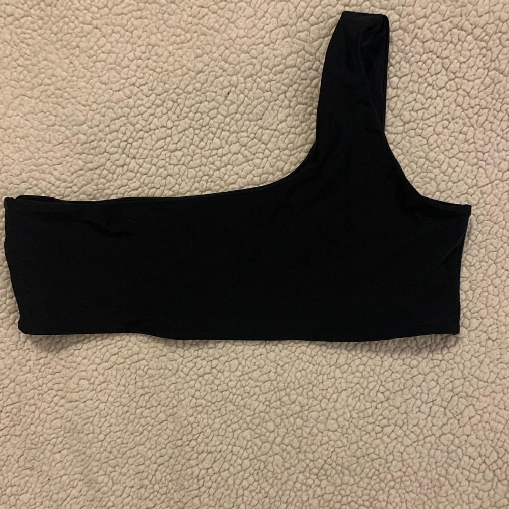 SHEIN Black One Shoulder Bikini Top